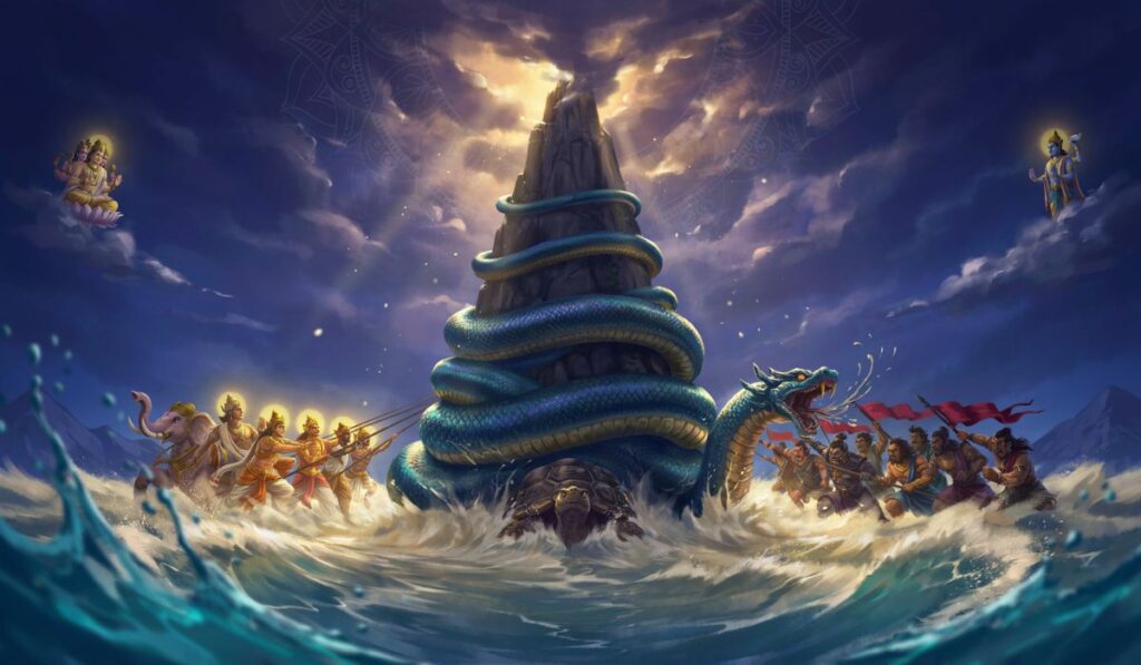 Batido del oceano en la mitología védica